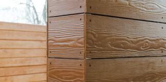 Имитация дерева на фасаде, террасе, полу