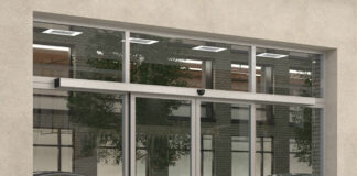 Раздвижные автоматические двери из алюминиевого профиля