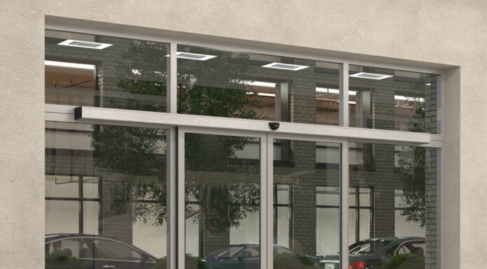 Раздвижные автоматические двери из алюминиевого профиля