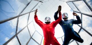 О подарочных сертификатах, а также уникальных предложениях в процессе полетов на аэротрубе в Санкт-Петербурге на острове Крестовский