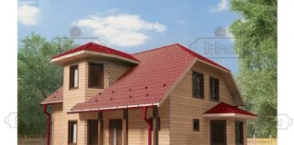 Дома из бруса с террасой