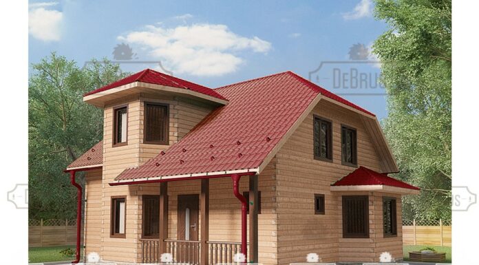 Дома из бруса с террасой