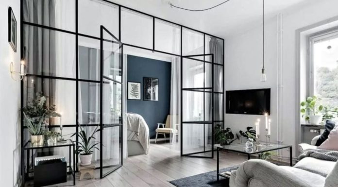 Зонирование квартиры алюминиевыми перегородками